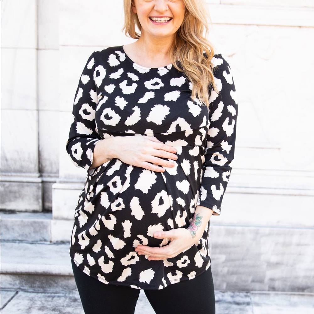 🎉 Maternity B1G1 FREE 🎉 Leopard maternity blouse